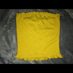 Yellow Frill Tube Top
